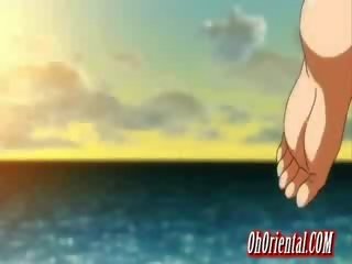 Charming chick babe fucked at the beach