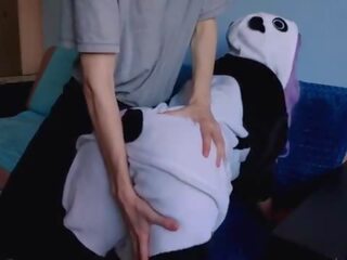 E bukur dashnore me purple qime është delighted me tim penis