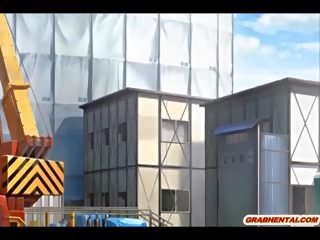 Заловени хентай смесени момичета момчета брутално уста прецака от бандити