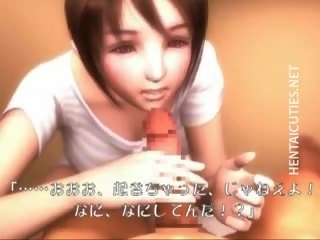 Sweet 3D Anime harlot Gives Fellatio