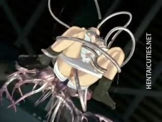 3d anime femme fatale in tentacles gets fucked