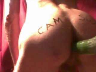 Sissy Loves A Cucumber In His Rectum