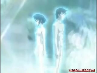 ラッキー エロアニメ 三人組 ファック で ザ· アウトドア